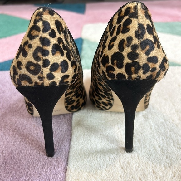 Aldo Leopard Print Pointed Leather Heels Size 5 - Picture 7 of 17